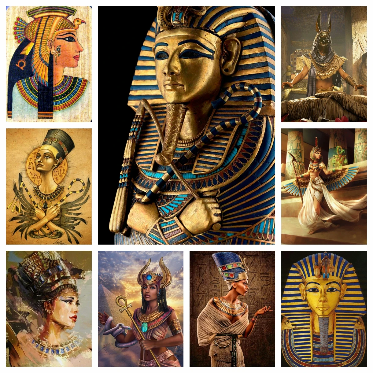 Embroidery In Egypt - Lukisan Berlian DIY 5D Mesir Kuno