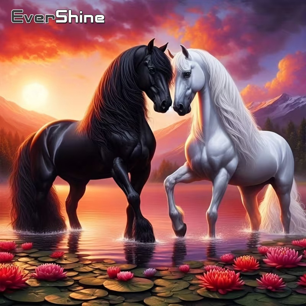 Embroidery Cross Stitch Patterns - Evershine Lukisan Seni Sulam Berlian Motif