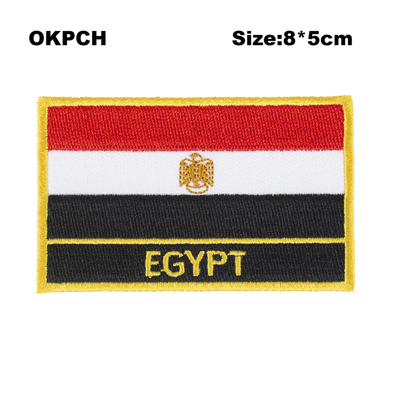 Embroidery In Egypt - Bendera Mesir Patch bordir besi pada