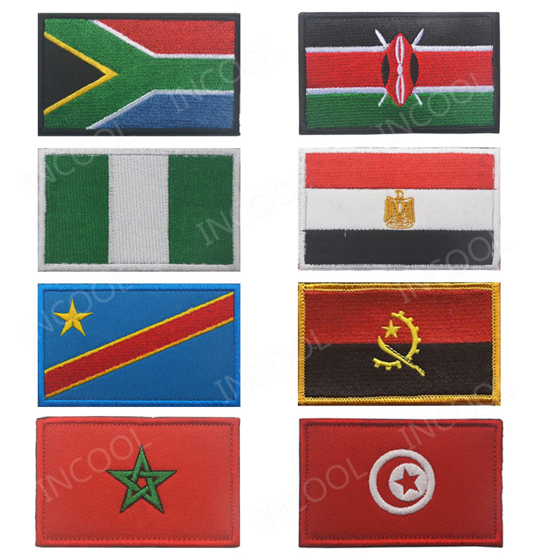 Embroidery In Egypt - Patch bendera bordir Mesir Kenya 100
