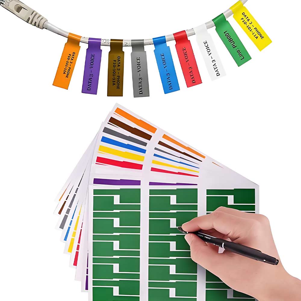 Embroidery Writing - Label Kabel Tahan Air, Dapat Ditulis,