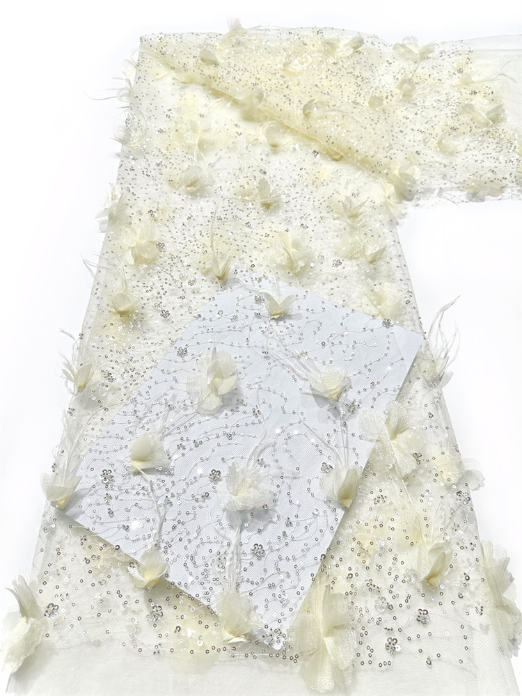 Embroidery Net Dress - Kain Desain Fashion Baru Mewah Berkualitas