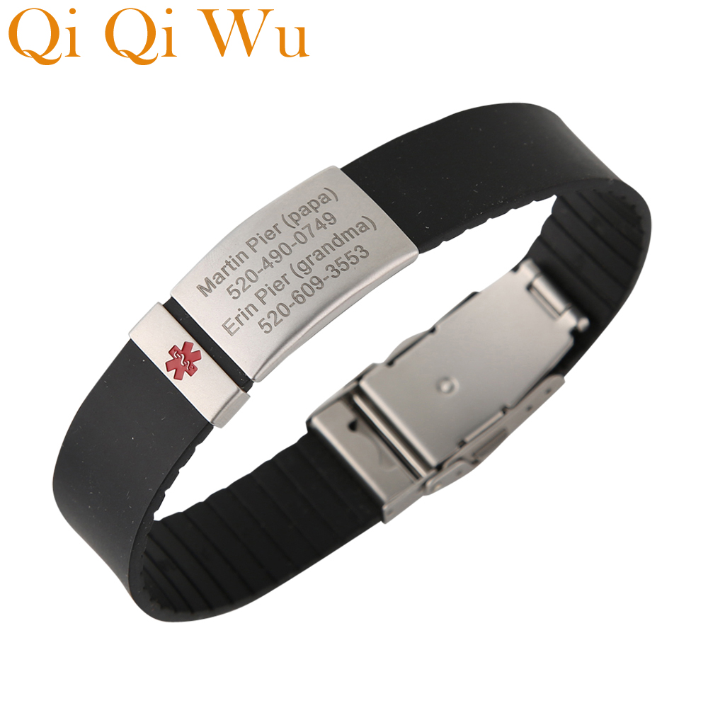 Embroidery Writing - Gelang Tangan Medis Berukir Personal untuk