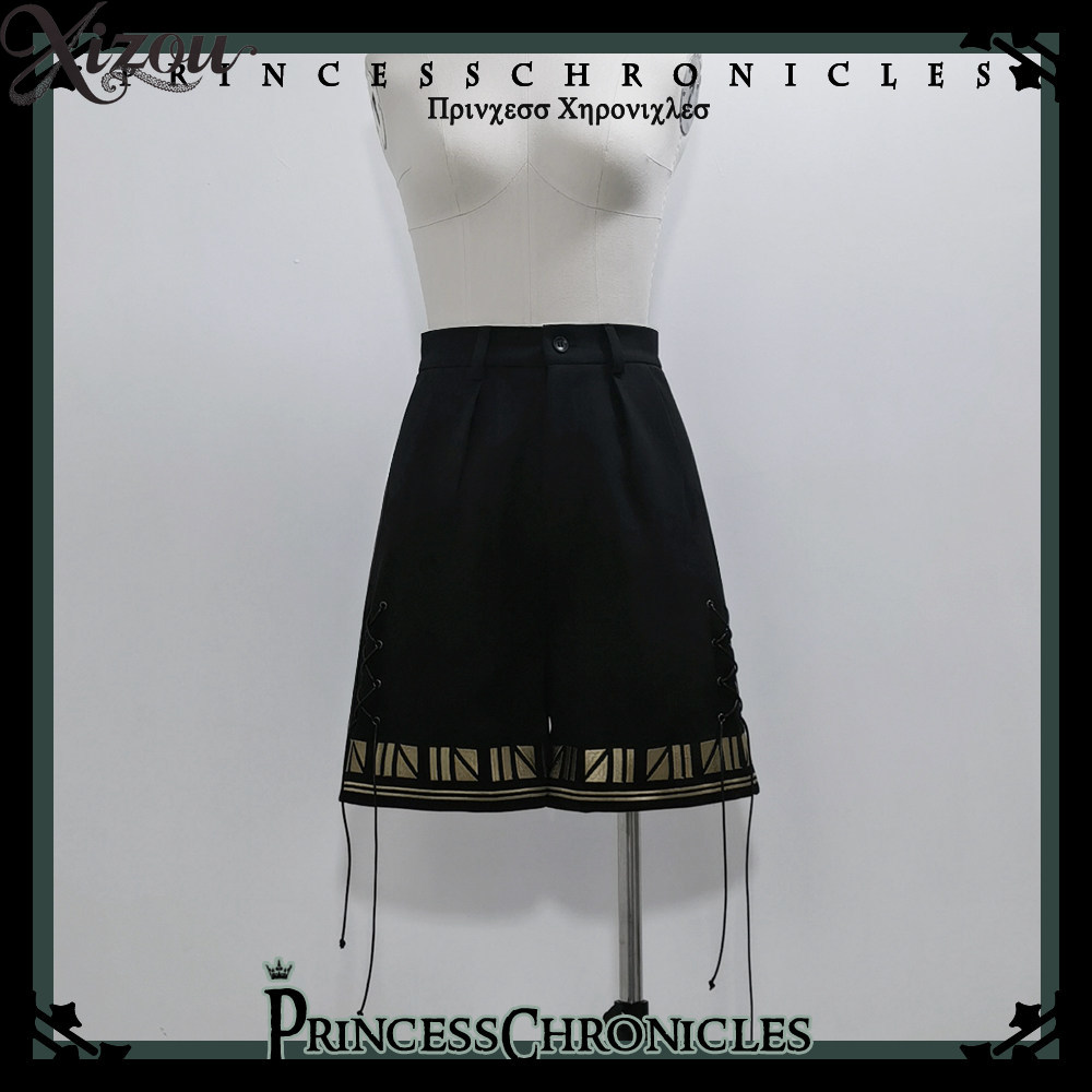 Embroidery In Egypt - Celana Pendek Ouji Lolita Hitam Gaya