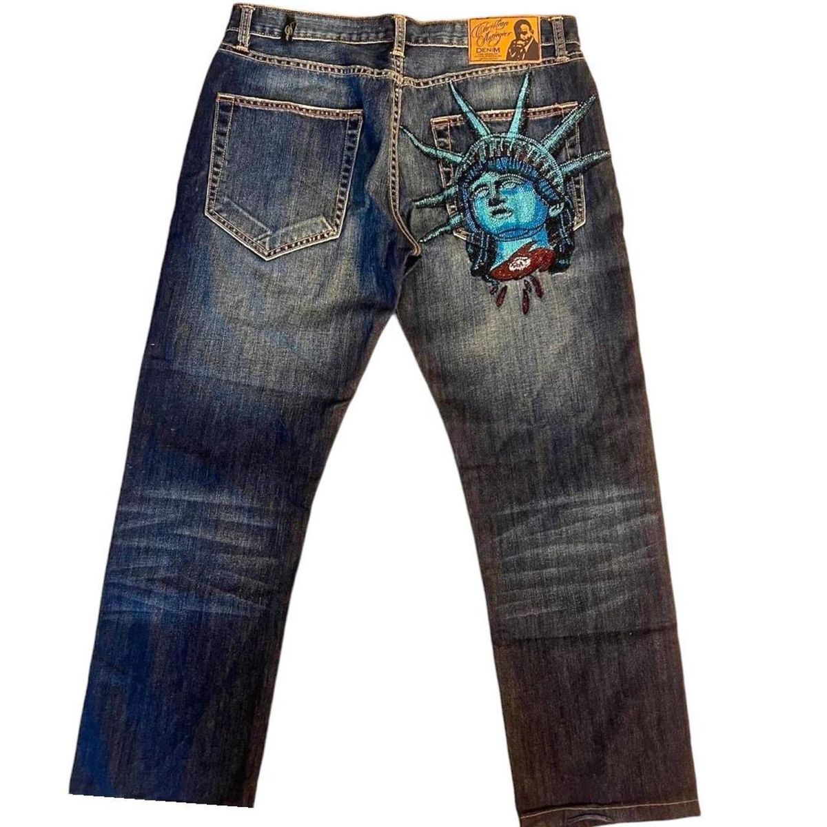 Celana Jeans Kasual Y2k 2000-a - Embroidery Jeans Sakura ulasan dan harga