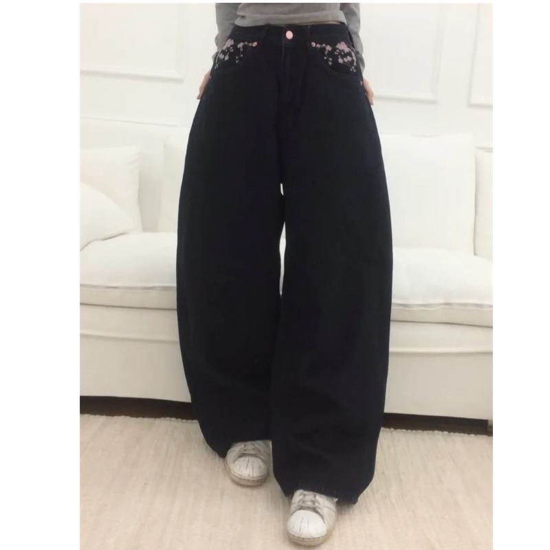 Celana Jeans Sakura Embroidery - Embroidery Jeans Sakura ulasan dan harga