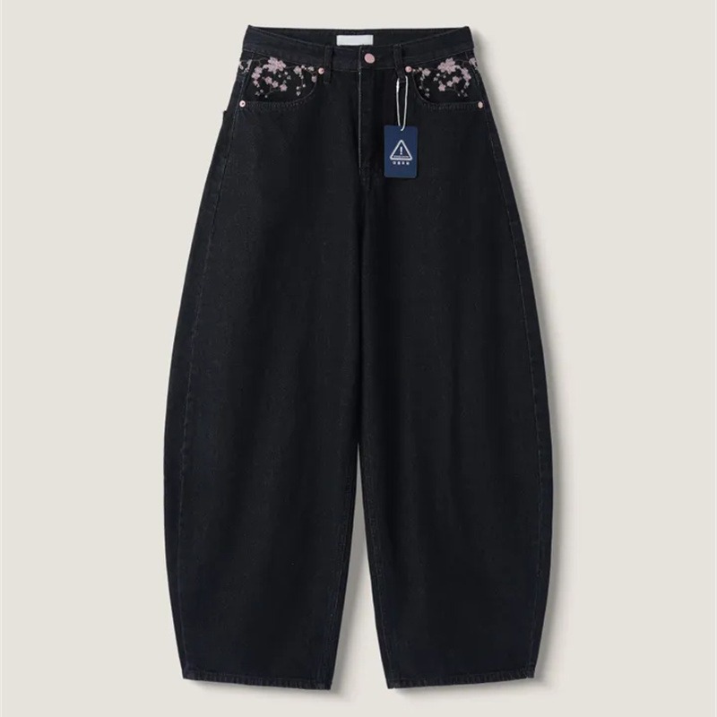 Celana Jeans Sakura Embroidery - Embroidery Jeans Sakura ulasan dan harga