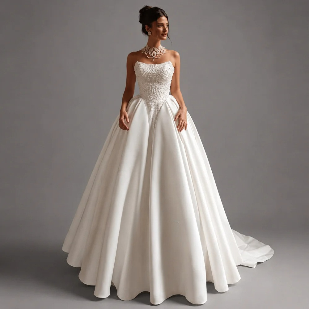 Gaun Pengantin Elegan yang Dap - Embroidery Online Designs ulasan dan harga
