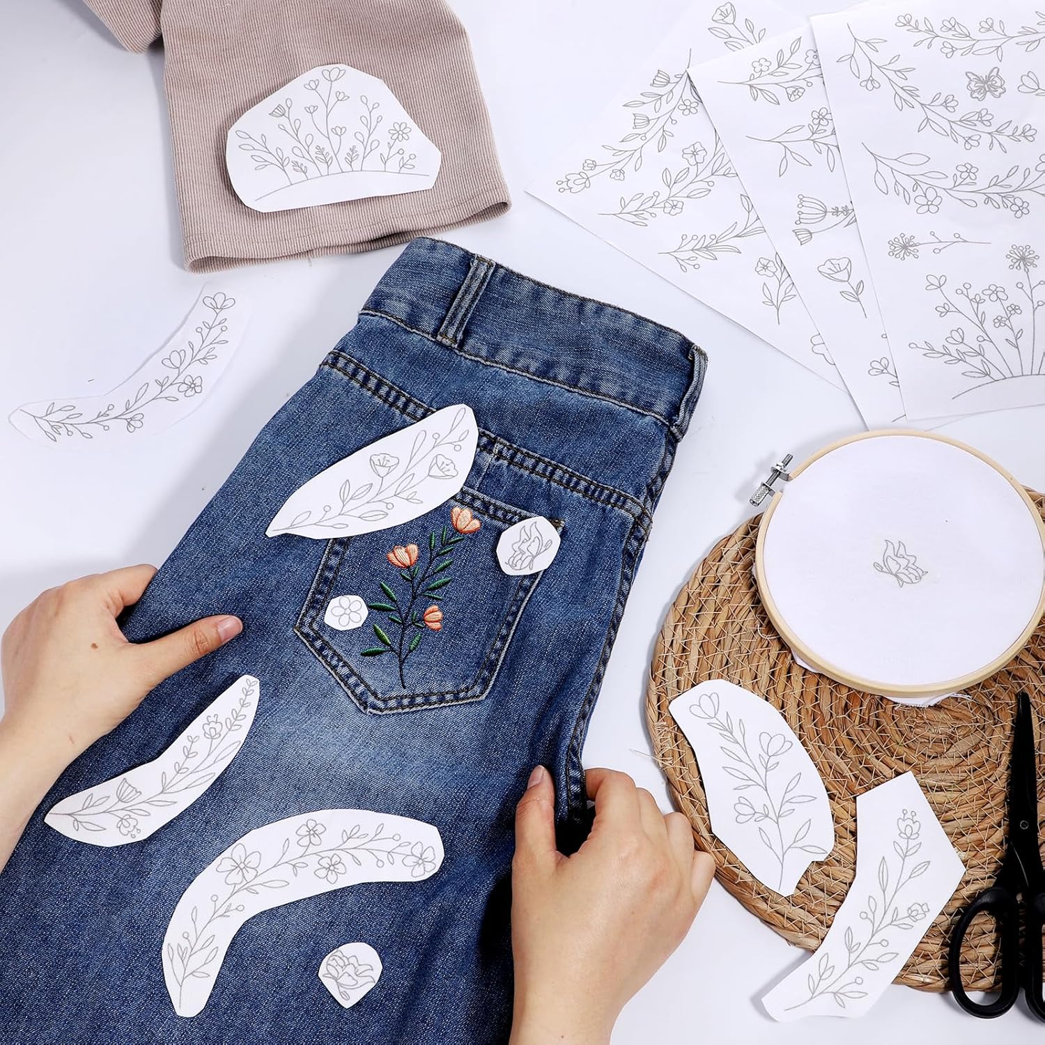 Kertas Bordir Larut Air Stick  - Embroidery Daisy ulasan dan harga