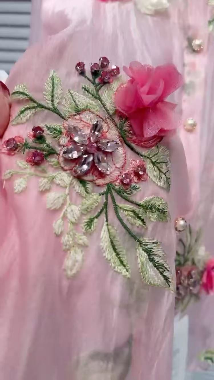 Kemeja Blus Tabir Surya Tipis  - Embroidery Daisy ulasan dan harga