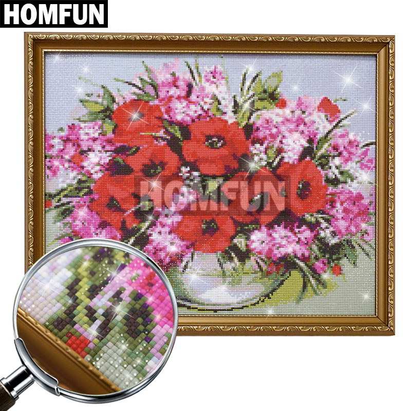 HOMFUN bordir berlian AB 