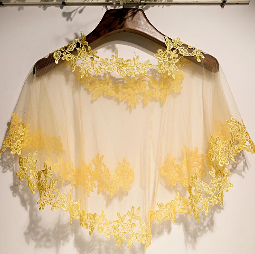 Pashmina Jaring Kuning Bordir  - Embroidery Yellow Flower ulasan dan harga
