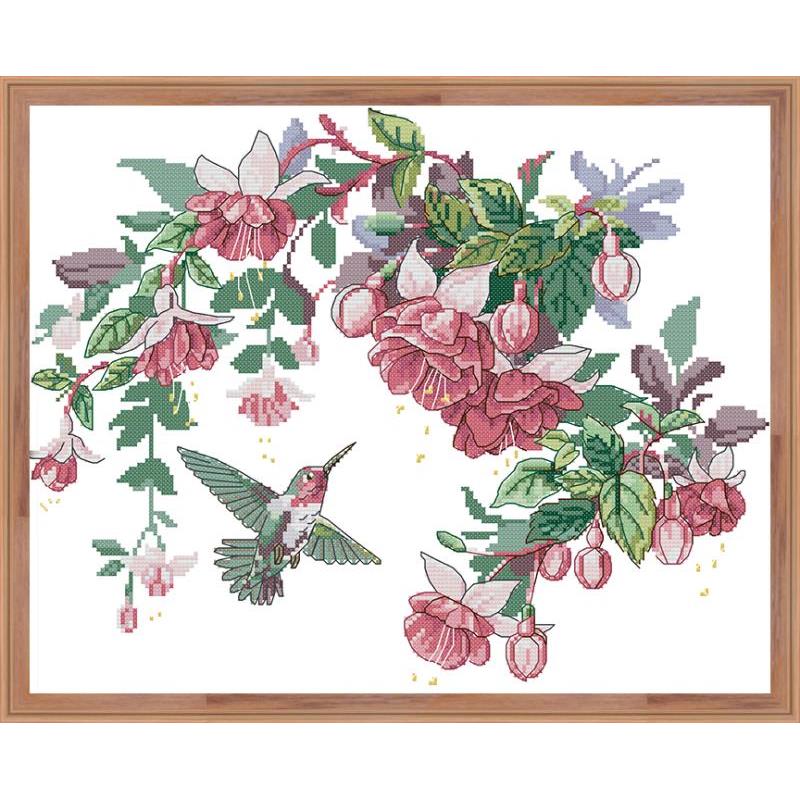Seni Burung Kolibri (2) Kit Ja - Embroidery Cross Stitch Patterns ulasan dan harga