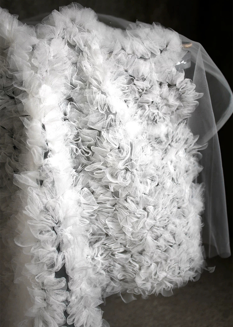 Kain bordir jaring mikro trans - Embroidery Net Dress ulasan dan harga