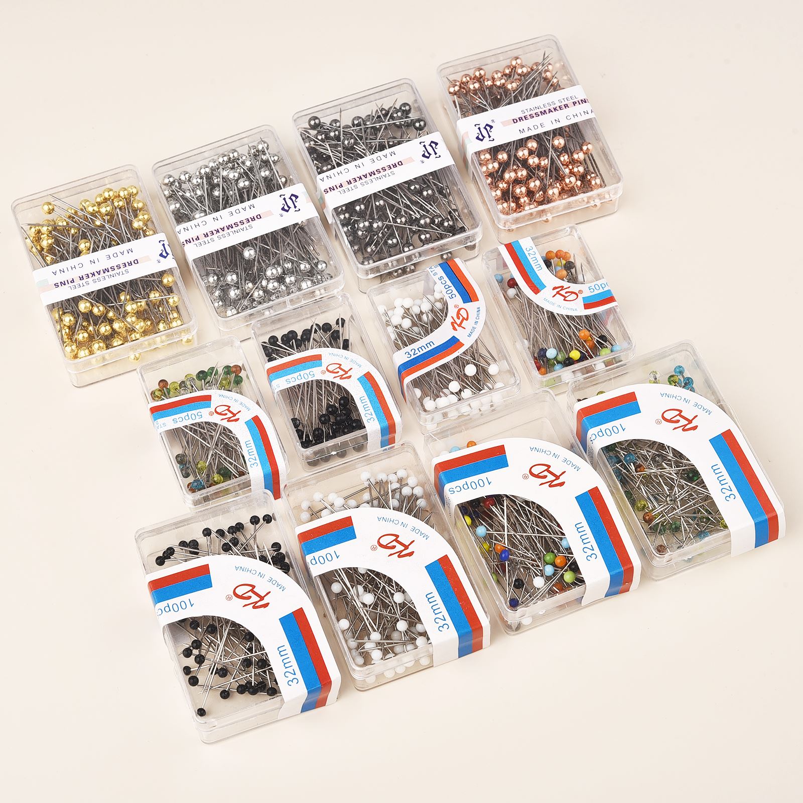 50/100 buah mode jarum jahit k - Embroidery Glass Beads ulasan dan harga