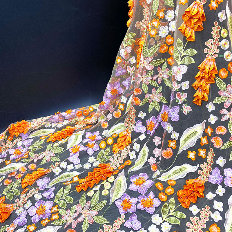 Gaun malam pernikahan kelas at - Embroidery Yellow Flower ulasan dan harga