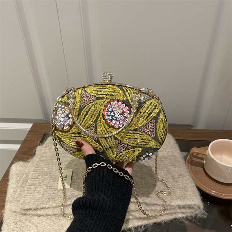 Dompet Clutch Kecil Bunga Bord - Embroidery Yellow Flower ulasan dan harga