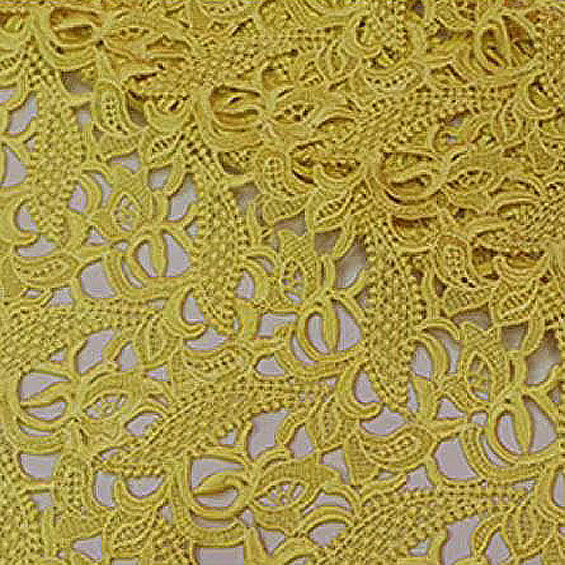 Kain renda mewah kuning bordir - Embroidery Yellow Flower ulasan dan harga