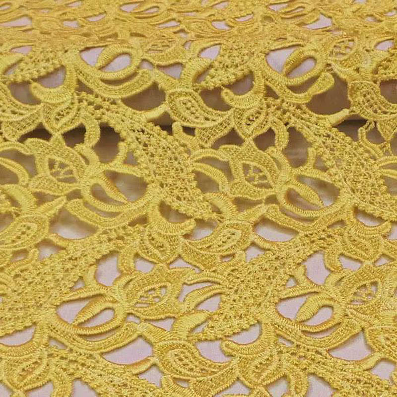 Kain renda mewah kuning bordir - Embroidery Yellow Flower ulasan dan harga