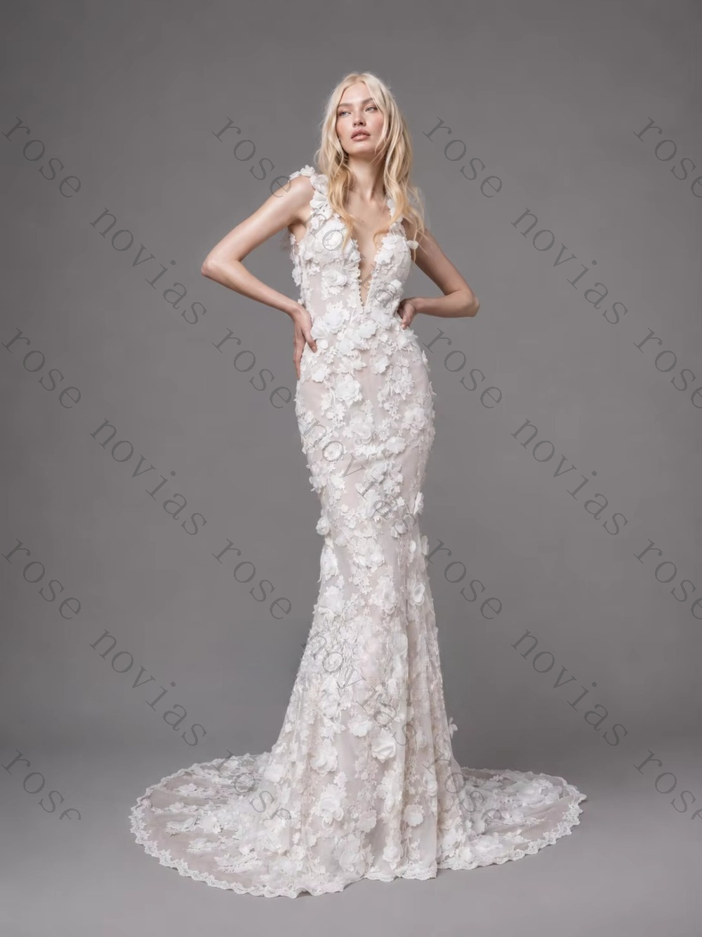 Gaun pengantin desain punggung - Embroidery Online Designs ulasan dan harga