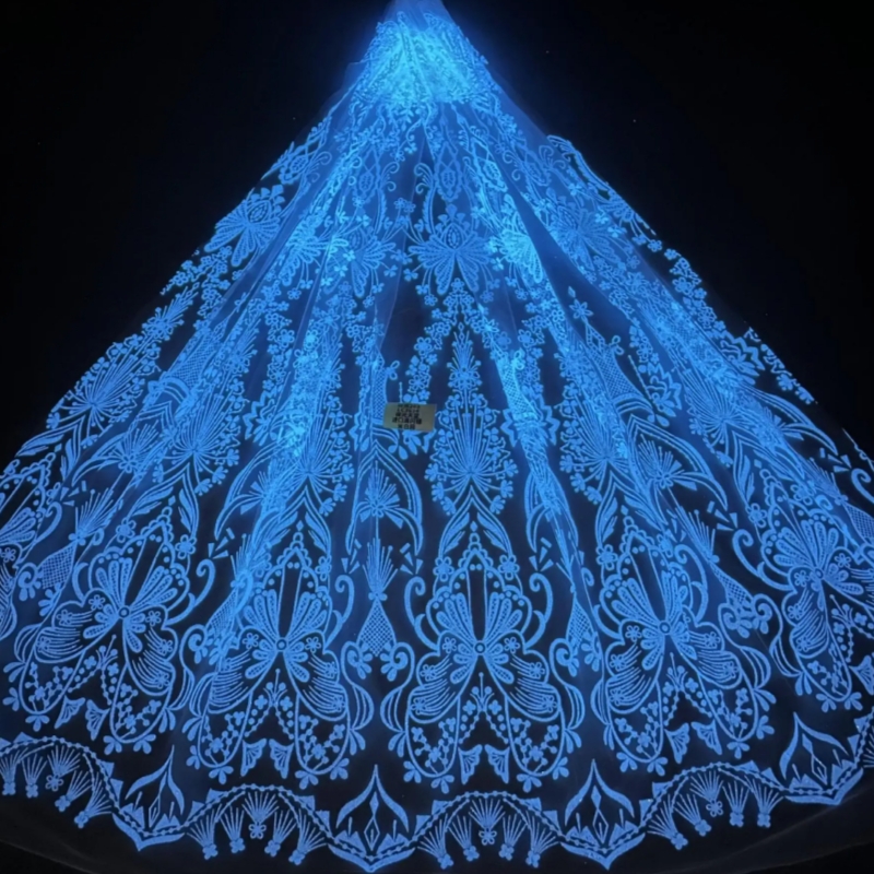 2026 Blue Hot Sale Desain Fash - Embroidery Net Dress ulasan dan harga