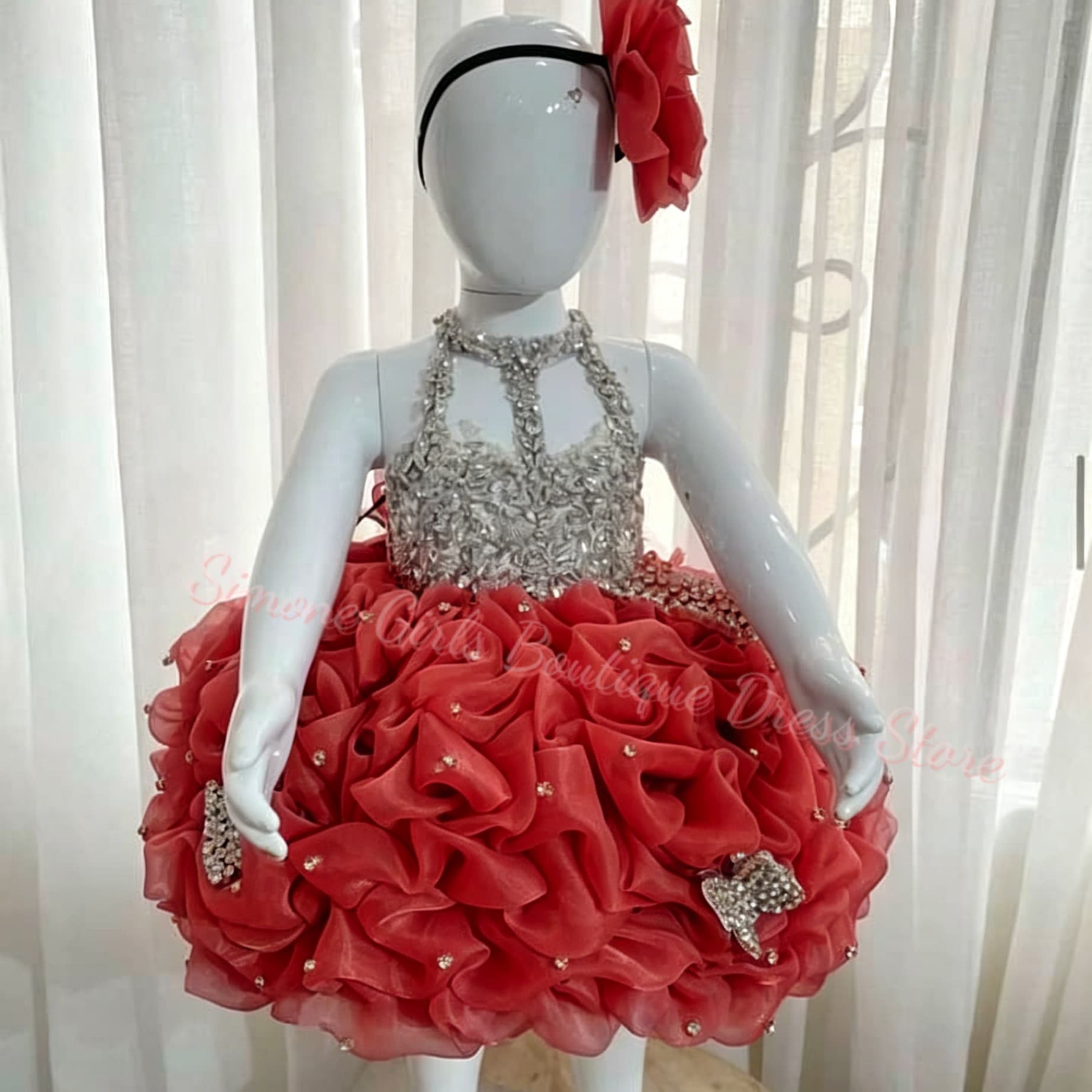 Gaun Gadis Bunga Ruffle Kuning - Embroidery Yellow Flower ulasan dan harga