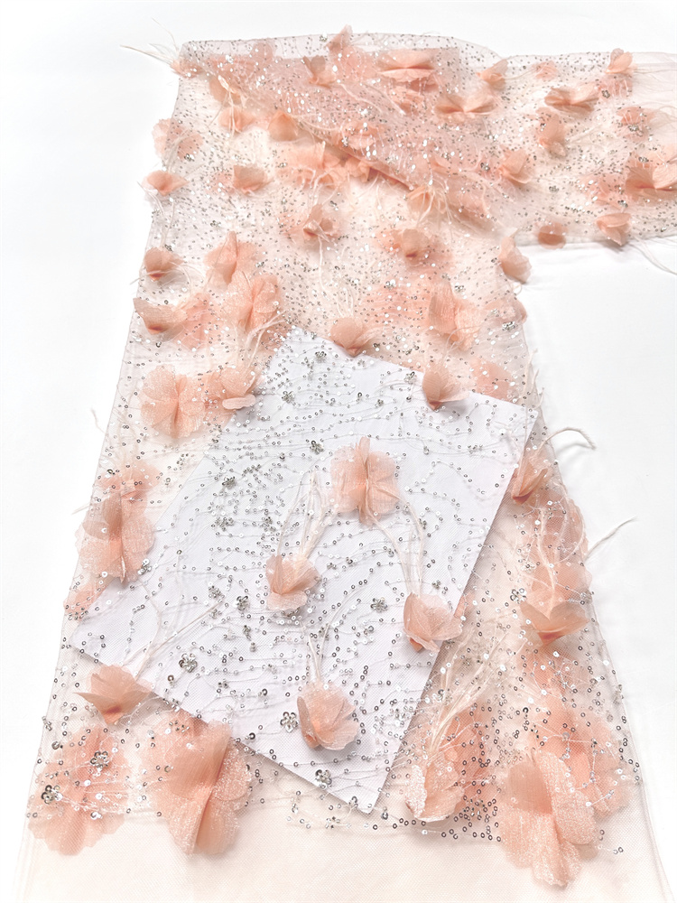 Kain Desain Fashion Baru Mewah - Embroidery Net Dress ulasan dan harga