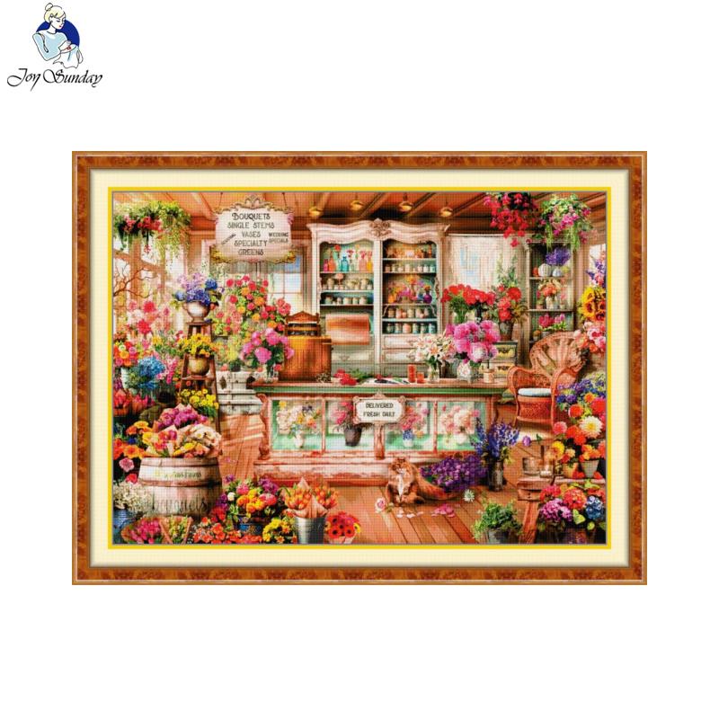 Kit Sulaman Silang Motif Toko  - Embroidery Daisy ulasan dan harga
