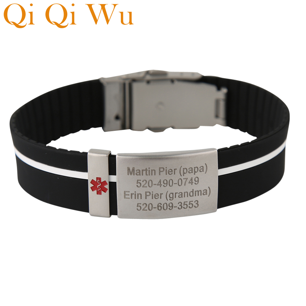 Gelang Tangan Medis Berukir Pe - Embroidery Writing ulasan dan harga