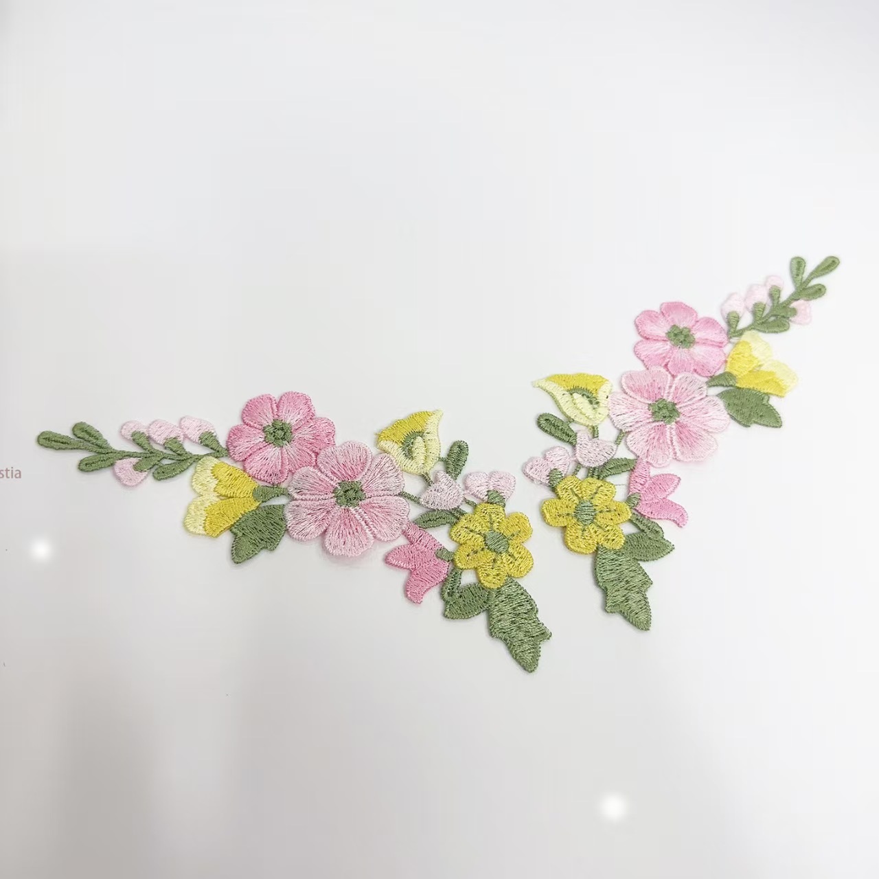 10 Buah/Lot 5.5*13Cm Merah Mud - Embroidery Yellow Flower ulasan dan harga