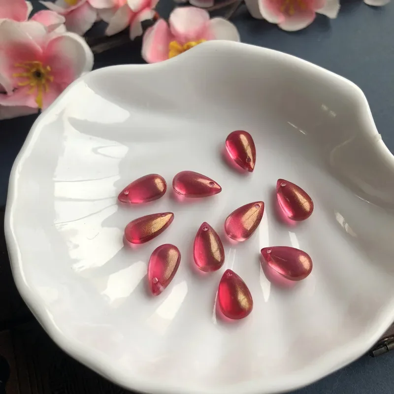 20 Buah 8X14Mm Manik-manik Kac - Embroidery Glass Beads ulasan dan harga