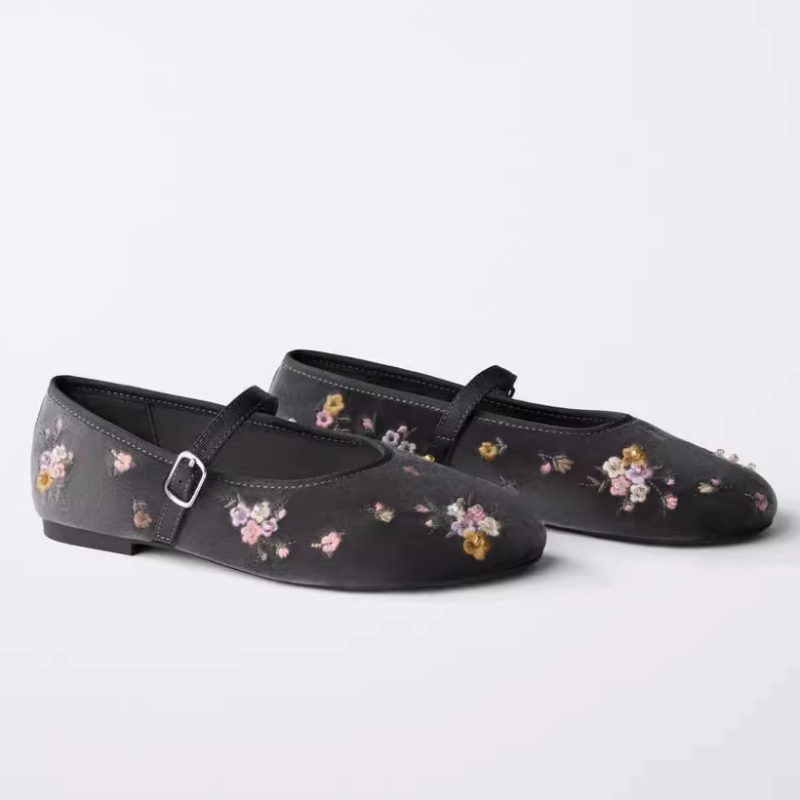 Sepatu Balet Wanita Mewah Berb - Embroidery Glass Beads ulasan dan harga